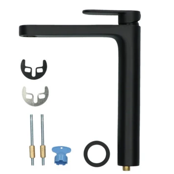 Absolut Wastafelkraan Iode Hoge Uitloop Met Hendel En Waste Zwart 11 Absolut Wastafelkraan Iode Hoge Uitloop Met Hendel En Waste Zwart - Afbeelding 9