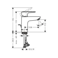 Hansgrohe Mysports L Wastafalkraan Eengreeps Met Waste Coolstart 5 Hansgrohe Mysports L Wastafalkraan Eengreeps Met Waste Coolstart -Badkamer Winkel 123 8815
