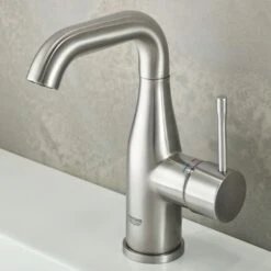 GROHE Wastafelkraan Essence M-size Met Hendel En Waste Supersteel -Badkamer Winkel 123 8817