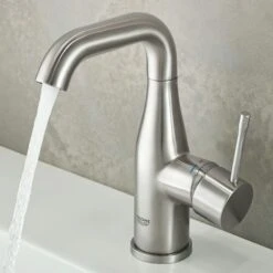 GROHE Wastafelkraan Essence M-size Met Hendel En Waste Supersteel -Badkamer Winkel 123 8818