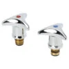 Sanivesk Kraanbovendeel Stergreep Set Water1/2"M Chroom Rood+Blauw -Badkamer Winkel 123 8884