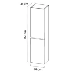 Tiger Karlo Kolomkast Naturel Eiken 160 Cm -Badkamer Winkel 123 943