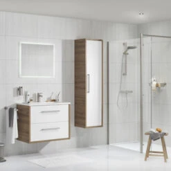 TIGER Boston Kolomkast Chalet Eik Rvs 40cm -Badkamer Winkel 123 952