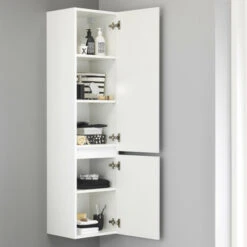 Tiger Karlo Kolomkast Sneeuwwit 160 Cm -Badkamer Winkel 123 955