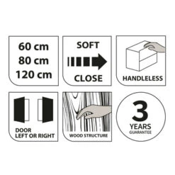 TIGER S-line Spiegelkast Chalet Eik 120cm -Badkamer Winkel 123 988