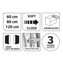 TIGER S-line Spiegelkast 60cm Chalet Eiken 17 TIGER S-line Spiegelkast 60cm Chalet Eiken -Badkamer Winkel 123 996