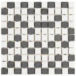 Mozaiek Wit/Zwart/Grijs 30x30cm 7 Mozaiek Wit/Zwart/Grijs 30x30cm -Badkamer Winkel 123 1278