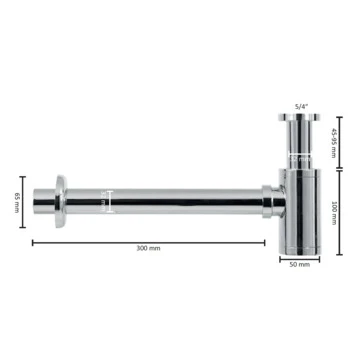 Differnz Sifon Chroom 4 Differnz Sifon Chroom - Afbeelding 2