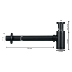 Differnz Sifon Mat Zwart -Badkamer Winkel 123 1339