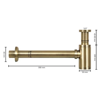 Differnz Sifon Mat Goud 4 Differnz Sifon Mat Goud - Afbeelding 2