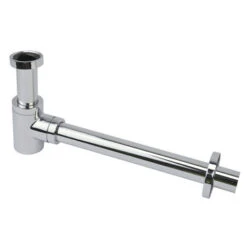 Sanivesk Luxe Design Fonteinsifon Chroom 5/4"x32mm LAAG Model -Badkamer Winkel 123 1425