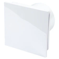 Sanivesk Inbouwventilator Design Vierkant Met Vochtsensor Wit Ø 100 Mm