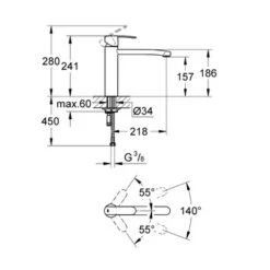 Grohe Keukenkraan Wave Cosmopolitan Met Hendel Chroom -Badkamer Winkel 123 19