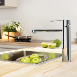 Grohe Keukenkraan Wave Cosmopolitan Met Hendel Chroom -Badkamer Winkel 123 21