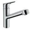 Hansgrohe Keukenkraan Focus M43 Met Hendel En Uittrekbare Sproeikop Chroom 150 -Badkamer Winkel 123 257