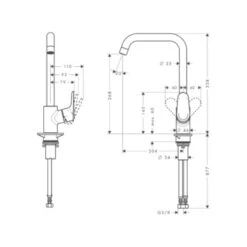 Hansgrohe Keukenkraan Ecos L Met Hendel Chroom -Badkamer Winkel 123 266