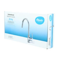 Atlantic Keukenkraan Jeremy Met Hendel En Uittrekbare Sproeikop Chroom -Badkamer Winkel 123 307