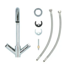 Aqualino Keukenkraan Fortore 2-knops Chroom -Badkamer Winkel 123 378