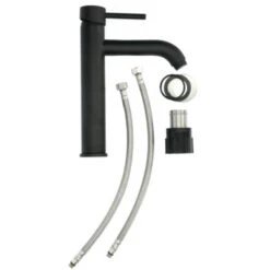 Atlantic Wastafelkraan Spencer Met Hendel Zwart -Badkamer Winkel 123 405