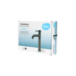 Atlantic Wastafelkraan Spencer Met Hendel Zwart -Badkamer Winkel 123 406