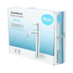 Atlantic Wastafelkraan Spencer Met Hendel Chroom -Badkamer Winkel 123 420