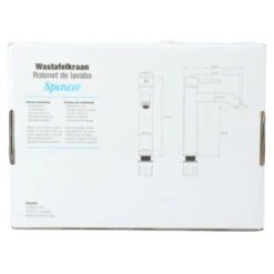 Atlantic Wastafelkraan Spencer Met Hendel Chroom -Badkamer Winkel 123 421