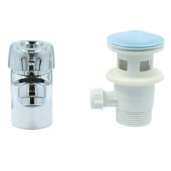 Handson Wastafelkraan Ralph Met Waste Chroom -Badkamer Winkel 123 430