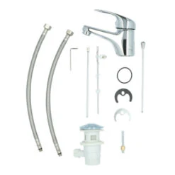 Handson Wastafelkraan Ralph Met Waste Chroom -Badkamer Winkel 123 433