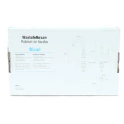 Atlantic Wastafelkraan Micah Met Hendel Chroom -Badkamer Winkel 123 451