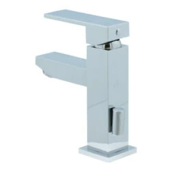 Aqualino Wastafelkraan Panaro Met Hendel En Waste Chroom -Badkamer Winkel 123 469