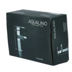 Aqualino Wastafelkraan Panaro Met Hendel En Waste Chroom -Badkamer Winkel 123 479