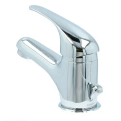 OK Wastafelkraan Met Hendel En Waste Chroom -Badkamer Winkel 123 536