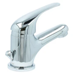 OK Wastafelkraan Met Hendel En Waste Chroom -Badkamer Winkel 123 542