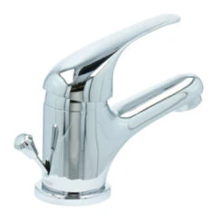 OK Wastafelkraan Met Hendel En Waste Chroom -Badkamer Winkel 123 543