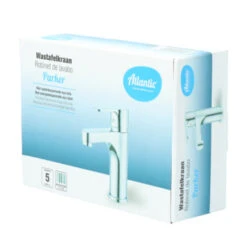 Atlantic Wastafelkraan Parker Met Hendel Chroom -Badkamer Winkel 123 557