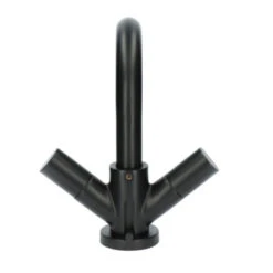 Aqualino Wastafelkraan Fortore 2-knops Met Waste Zwart -Badkamer Winkel 123 570