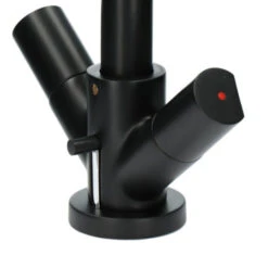 Aqualino Wastafelkraan Fortore 2-knops Met Waste Zwart -Badkamer Winkel 123 576