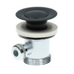 Aqualino Wastafelkraan Fortore 2-knops Met Waste Zwart -Badkamer Winkel 123 577