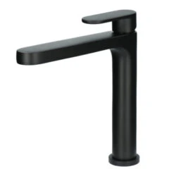 Absolut Wastafelkraan Iode Medium Met Hendel En Waste Zwart