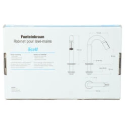 Atlantic Fonteinkraan Scott Met Draaiknop Chroom -Badkamer Winkel 123 740