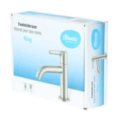 Atlantic Fonteinkraan Riley Met Hendel RVS 22 Atlantic Fonteinkraan Riley Met Hendel RVS -Badkamer Winkel 123 752