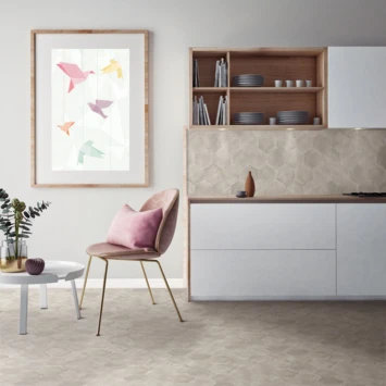 Wandtegel Odensa Taupe 14x16 Cm 0,5m² 5 Wandtegel Odensa Taupe 14x16 Cm 0,5m² - Afbeelding 3